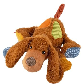 Sigikid Patchwork Sweety Hund Plüschtier für Babys Kinder Schmusetier