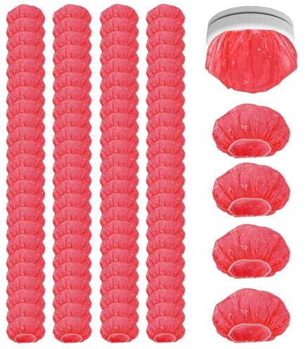Yuiturt 100-Pack Clear Smoke Alarm Covers – Reusable Stretch Elastic Fire Detector Caps, Dust Protection for Kitchen & Home Safety, Red Plastic Smoke Alarm Head Covers