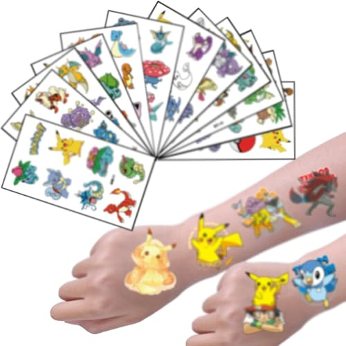 Tattoo, 12 Blätter 300+ Tattoos, Monster Hautfreundliche Temporäre tattoos für Geburtstags Geschenk Party Dekoration, Mitgebsel Kindergeburtstag