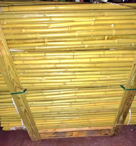 Mugar - Valla de Ocultación de Bambú Natural 2x2,5 m | Extra Grueso | Acabado Natural | Fácil de Instalar | Ecológica y Resistente | Ideal para Jardín y Terraza