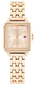 Tommy Hilfiger Mia Collection DREI-Zeiger-Quarzuhr für Damen mit Edelstahlarmband oder Lederarmband