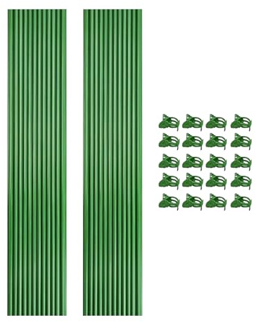 Tutores para Plantas, Tutores De Interior con Clips Varillas Flexibles, Tutore para Tomateras Monstera, P-ara Guiar Tallos De Tomate, Fresa, Pimiento Y Orquídea