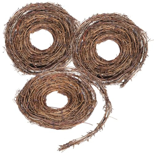 Kronabelle Lot de 3 vignes naturelles de 4,5 m pour loisirs créatifs, mariage et vacances, décoration