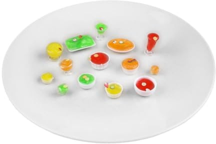 Vajilla de Cocina para Muñecas Mini en Color Claro 33 Piezas de Plástico