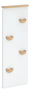 Rutsch- & Kletterbrett für Kinder | 2-in-1 Kletterbrett und Rutsche Indoor | Hartholz Buche weiß lackiert | Maße 101,5 × 40 × 6 cm | Kombinierbar mit Kletterbogen & Kletterdreieck