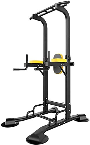 Power Tower - Stazione per dip e barra per trazioni, altezza regolabile, attrezzatura per esercizi di forza per palestra domestica, 150-240 cm