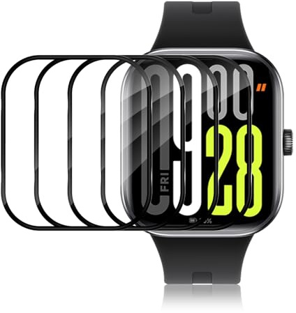 ELYCO Protector de Pantalla Compatible con Xiaomi Redmi Watch 5, 4 Piezas Protector Película de Flexible de TPU[No es de cristal], Sin Burbujas, Anti-Arañazos, HD Clear