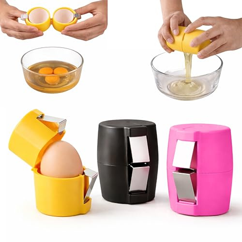 3Pcs Egg Shell Opener,2026 New Egg Cracker Tool for Raw Eggs,Stainless Steel Eggshell Breaker Egg Shell Cutter Kitchen Gadgets,Hard Boiled Egg Peeler Egg Cube Egg Separator Handheld easy to use daily