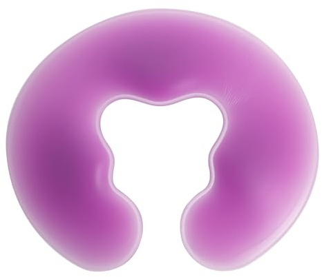 Almohada de Silicona u Púrpura para Spa y Salón Boca Abajo | Reutilizable y Lavable, Acceso Libre a Espalda y Cuello, Uso en Hospitales y Spas