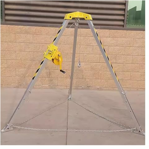 Aluminum Fall Arrest Kit 1.2m Telescopic Tripod Safety Rescue System for Confined Spaces Deep Wells Sewers Emergency Response Equipment