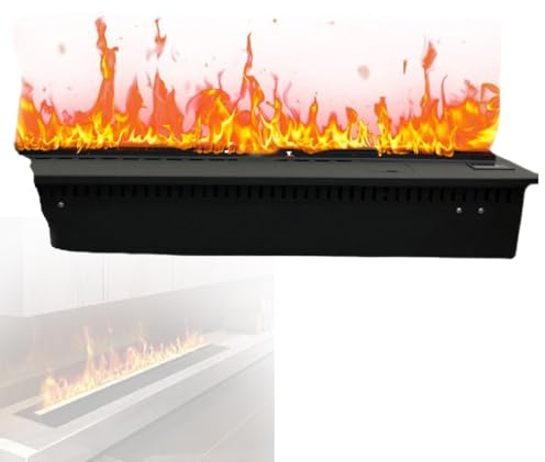 Elektrischer 3D-Wasserdampf-Kamineinsatz, zerstäubter Kamin mit einstellbaren verschiedenen Flammenfarben für Büro, Zuhause, Hotel, Restaurant