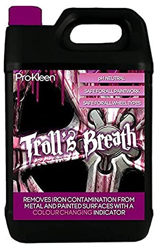 Pro-Kleen Troll's Breath Iron Contamination Fallout Remover - Safe to use on all Wheel Types - pH Neutral with Colour Indicator (5 Litre)