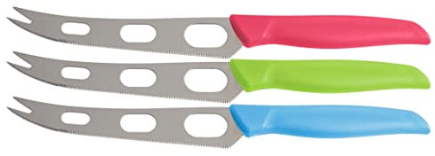 Nirosta 43202 FACKELMANN Käsemesser Tropical aus Kunststoff/Edelstahl, 24 cm, in Koralle/grün/blau