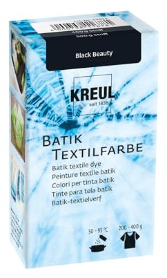 KREUL 98536 - Batik-Textilfarbe Black Beauty, 70 g, Farbpulver zum Batiken und Färben von Textilien