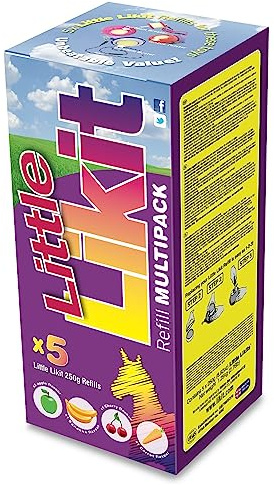 Likit Little Multipack Refill 250g | Mela, Ciliegia, Banana, Carota | Confezione da 5 | 250 g