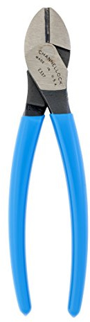 Channellock Diagonal Cutting Plier E337 - Lap XLT Joint, Code Blue Grips - 7-Inch