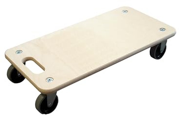 HSI Transportroller mit weichen Rollen 600 x 300 mm - Rollbrett zum Transport von schweren Gegenständen bis zu 200 kg, Möbelroller mit Tragegriff