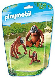 PLAYMOBIL Family Fun 6648 2 Orang-Utans mit Baby, Ab 4 Jahren