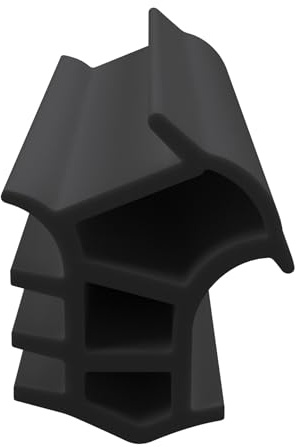 DIWARO® Stahlzargen-Dichtung SZ150 | weiß, grau oder schwarz | 5 lfm für Haus- und Innentüren. Zum Schallschutz und abdichten der Tür. Bestehend aus TPE (Thermoplastischen Elastomer) (schwarz)