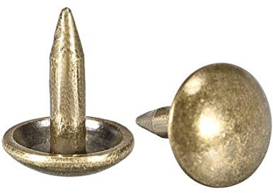 sourcing map Clou Tapissier Clou Ameublement Clou Meuble Punaise Pointe Tapissier Tapis Décoration 6mm Diamètre 8mm Hauteur Rond Pouce Bronzé pour Sofa Dosserets 150 Pcs