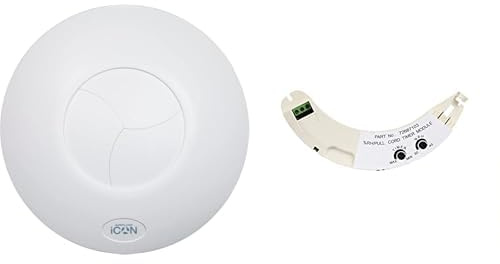 Airflow® iCON 15 Extractor de Baño con Módulo de Humedad y Temporizador (HTM) | 100 mm / 4, Flujo de Aire 19 l/s | Bajo Consumo 9,4 W, Obturador Iris Silencioso | Garantía de 3 Años