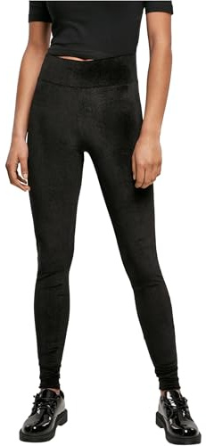 Urban Classics Ladies High Waist Velvet Leggings Frauen Leggings schwarz XL