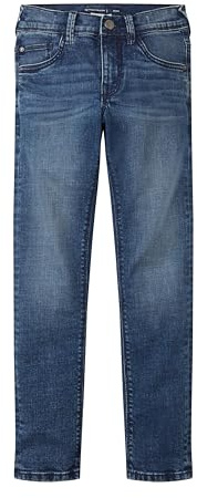 TOM TAILOR pojkar barn Ryan skinny fit jeans, 10281 – Mellanstenen tvätt denim, 146