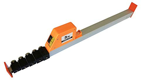 KMITEX s.r.o. Teleskopmeter Messstab Messlatte 3 m mit Wasserwaage und Fixierung über Schrauben