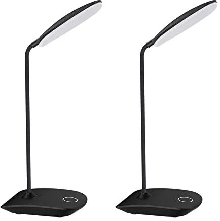 DEEPLITE LED Desk Lamp Battery Operated Lights Cordless Rechargeable Lamp, Flexible Portable Light for Bed Craft Nail Home Office, Eye-Caring Dimmable Small Desk Lamp Wireless Reading Lamp - 2 Pack