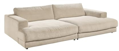KAWOLA XXL Cord Sofa Madeline I Große Couch im Zeitlosen Design I Gaming und Relax Sofa - 290 x 86 x 170 (BxHxT)