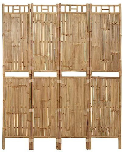 vidaXL Rumsavdelare 4 paneler bambu 160x180 cm