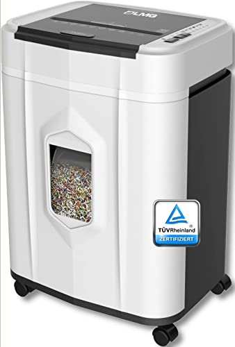 Aktenvernichter, Papierschredder bis 120 Blatt gleichzeitig, Autofeed Schredder, P-5, Reisswolf mit 19L Papierkorb, Extrem leise mit nur 65dB, Kreuzschnitt Partikelschnitt, Automatische Abschaltung