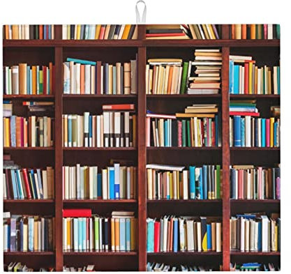 TOLKAT Books Spülbeckenmatte, saugfähig, Mikrofaser, Abtropfmatte für Küchentheke, isolierendes Wärmekissen