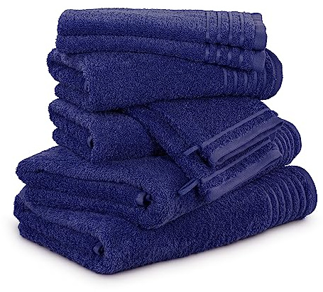 Möve Handtuchset New Classic 8-TLG Handtücher - 2x20x15cm+2x30x50cm+2x50x100 cm+2x67x140 cm, 100% Baumwolle, deep sea