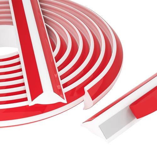 Flexible Zierleiste Selbstklebender Deckenleisten, TPE Dreieck Winkelleiste Zierleiste für Fliesenkanten Decken und Wandübergang, Weiß Abschlussleiste Küchenarbeitsplatte für Wandkanten (3M,12mm*9mm)