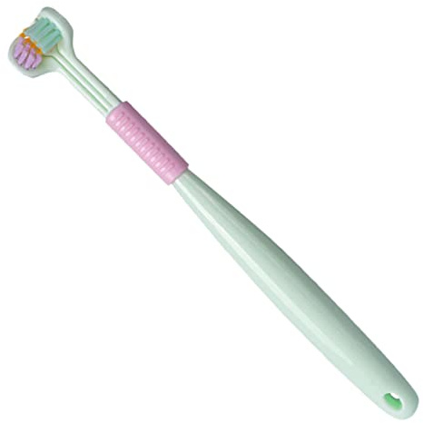 Cepillo de dientes de cerdas, cepillo de dientes sensible en forma de V | cepillo de dientes de goma PP PBT con inclinación de 45 grados, cepillo de dientes de 3 lados para niños, niños pequeños