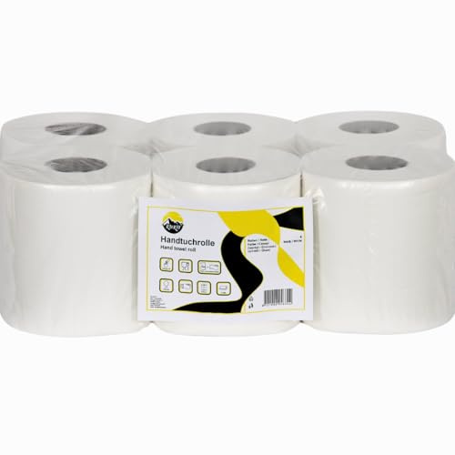 KURTT - 12 Handtuchrollen 2-lagig Absorbiert exzellent! Papierhandtucher Papierhandtuchrollen handtuchpapier Papierrollen MIDI Rollen Tissue Hochweiß 20cm breit