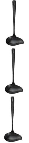Alipis 3pcs Professional Sauce Spoon Stainless Steel Soup Ladle Long Spoon Kitchen Gadget Home Stainless-Steel Utensils