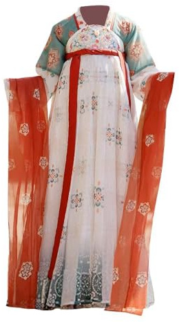 Tang Dynasty kostym för flickor: Elegant siden Hanfu med kjol för flickor, vintage kinesiska kläder för vår och höst, Typ 2, 100