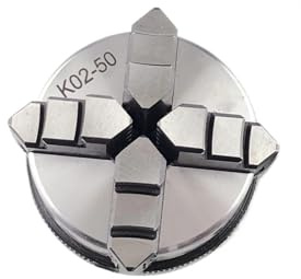 CIJIAOPOYU Portabrocas de Torno de 50mm, Mini Torno, Portabrocas de Madera, Portabrocas autoajustable de Cuatro mandíbulas, K02-50, Torno pequeño for Uso en Madera