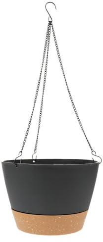 POPETPOP Blumenampel Hängeblumentopf Für Balkon Und Garten Atmungsaktiver Pflanzenhänger Eisenkette Für Kräutertöpfe Und Geländerpflanzen