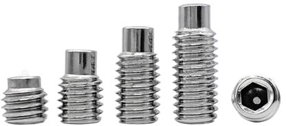 NUZBCPETR Innensechskant-Stellschrauben aus Edelstahl mit Zapfen(M4 0.7 x 10mm)