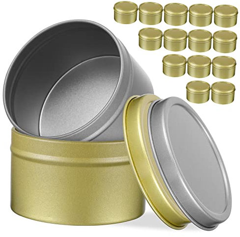 HOODANCOS 16pezzi Barattolo in Coperchio Vite Contenitore Per Candele Barattolo Per Candele Fai Da Te Per Coperchio Per