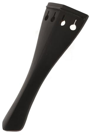 Holz Saitenhalter für Violine, Schwarz, 1 Stück, für Klang | Geigenzubehör mit Stegteil und Feinstimmer, Ersatzteil für Einsteiger und Profis, Einfache Montage