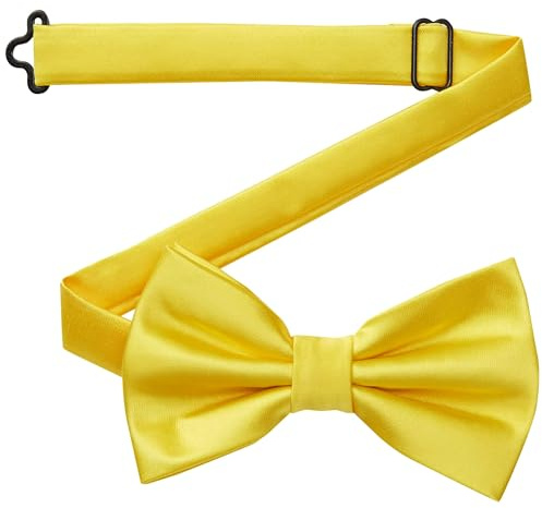 DonDon Fliege Herren handgefertigt Seiden-Look 12 x 6 cm Fliege