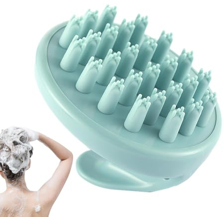 HunicandIU Cepillo de masaje para cuero cabelludo, cepillo de champú, masajeador del cuero cabelludo, cepillo para lavar el cabello, cepillo de silicona para el cabello, cepillo para el cabello húmedo