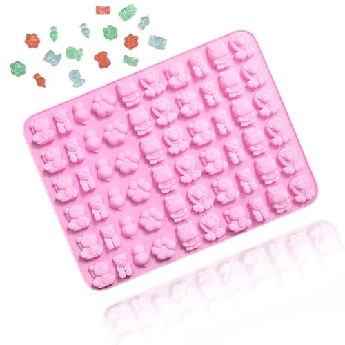 KUMSODE 1Pz Stampi per caramelle in silicone stampi da forno stampi in silicone per cioccolatini per la produzione di muffin per torte, gelatina gommosa per cupcake (20,5 * 15,5 * 1 cm)