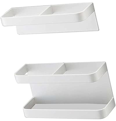 JTLB Magnetic Umbrella Stand No Punching Height Adjusting Wall Mounted Umbrella Holder Rack for Hotel Hallway (Elegant White)