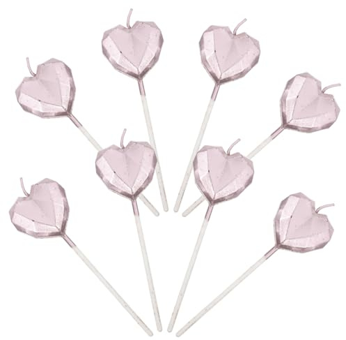 Hemobllo 8pezzi Candele Forma Per Torta Compleanno Decorazioni Per Compleanno Accessori Per Torta Nuziale Sostituzioni Per Candele Da Dessert Confezione
