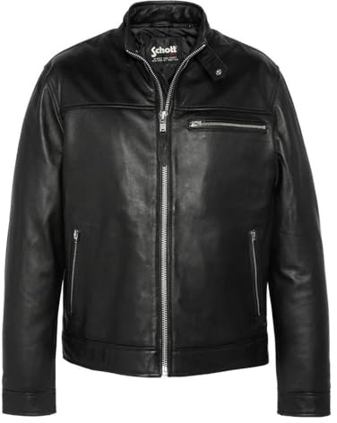 Giacca in pelle Nero Uomo Schott Giacca WILLIAM, Nero , M